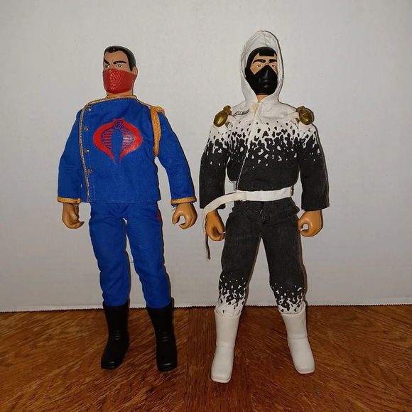 Lot of 2 vintage GI Joe Cobra Commander Storm Shadow Hasbro Action Figure 1992 P - Picture 1 of 2